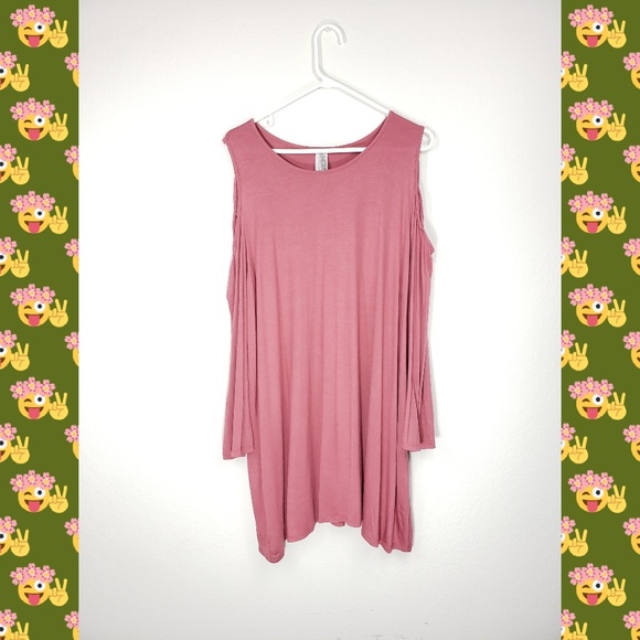 NEW casual chic comfy pink day dress - Picture 3 of 5